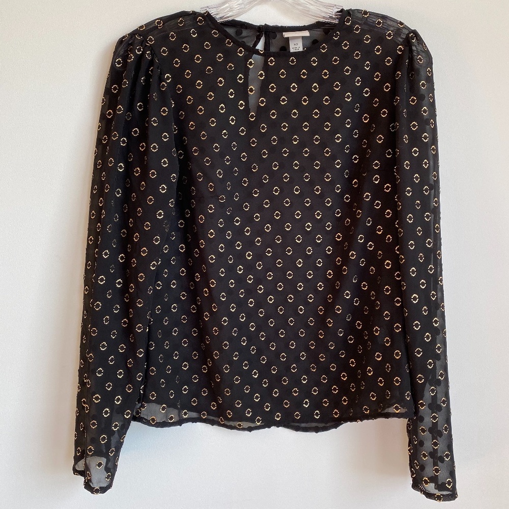 A New Day Black/Gold Blouse